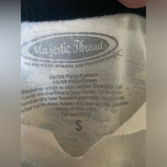 Majestic Threads | Women’s | Brooklyn Basketball Mid Sleeve Baseball T- Shirt - Picture 13 of 13